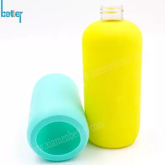 玻璃水瓶彩色定制矽膠杯套